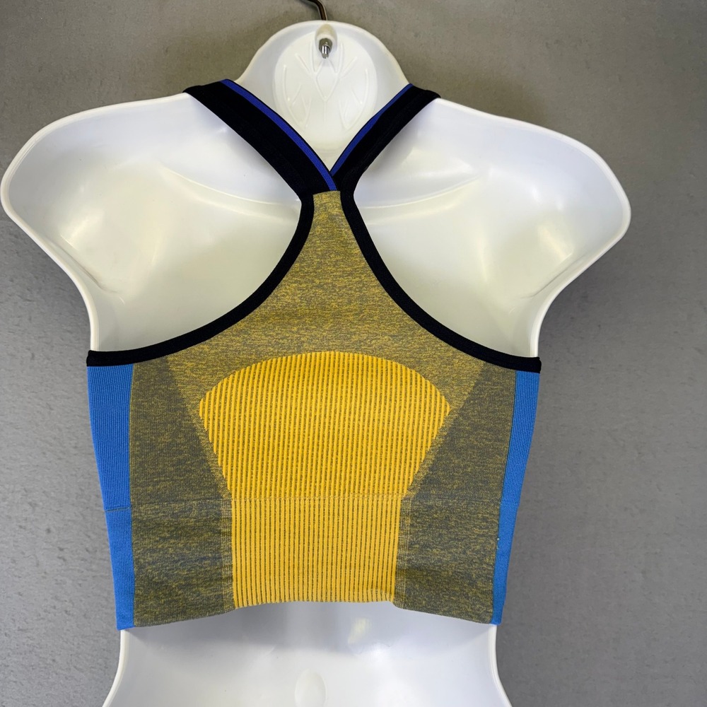 LNDR Trigger Sports Bra Colorblock Racerback XS/S Gorpcore Compression Retro - Picture 2 of 8